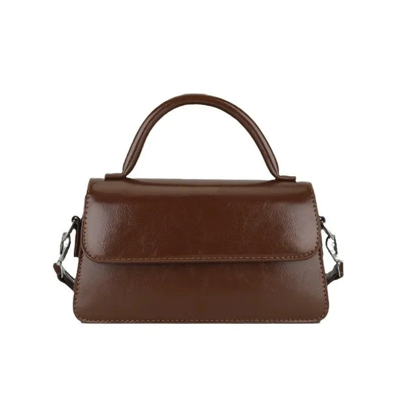 Albeux™ Vintage Structured Flap Mini Bag | Retro Top-Handle Crossbody Bag for Women