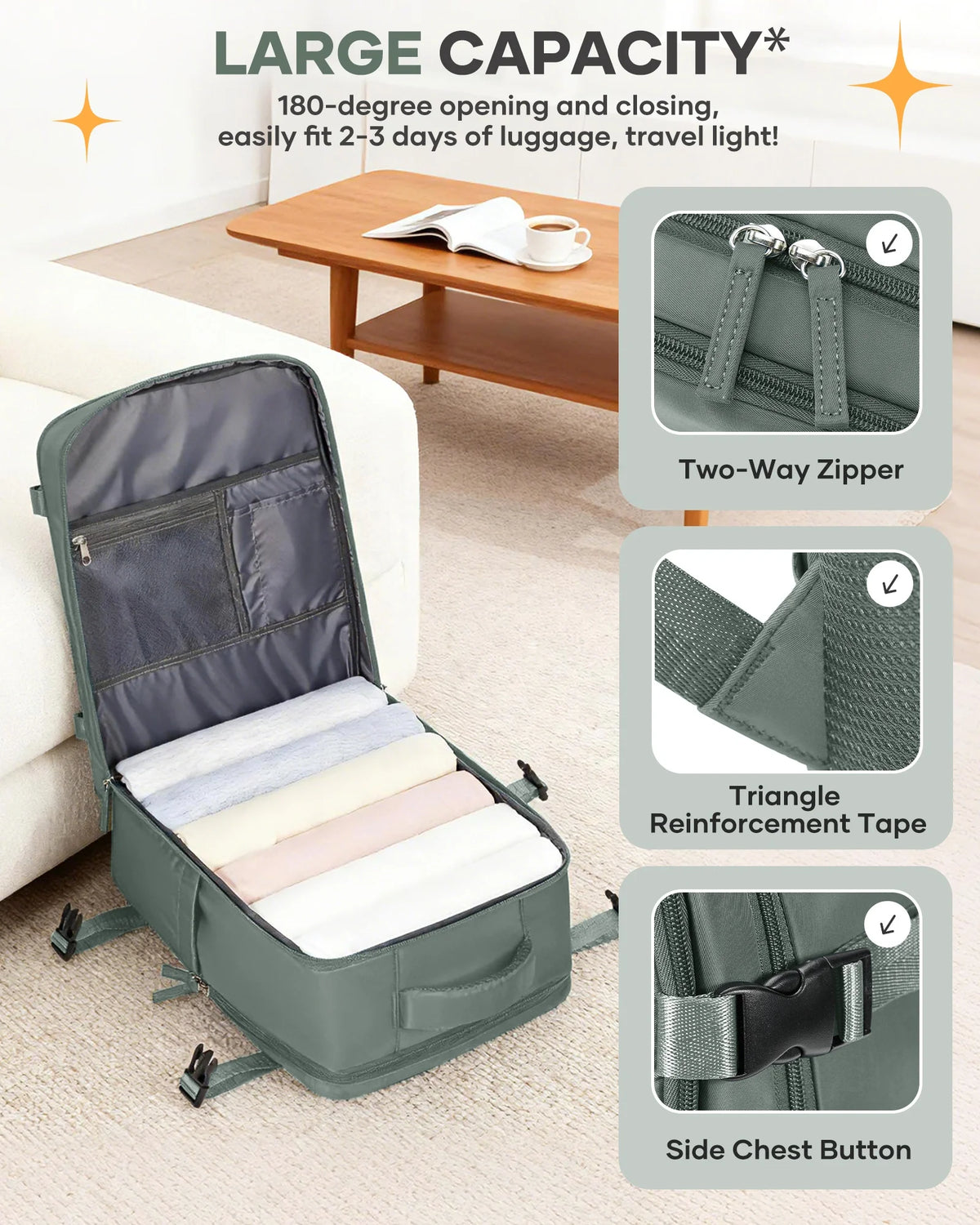 Albeux™ Executive Expandable Commuter Backpack | Waterproof USB Charging Laptop Carry-On