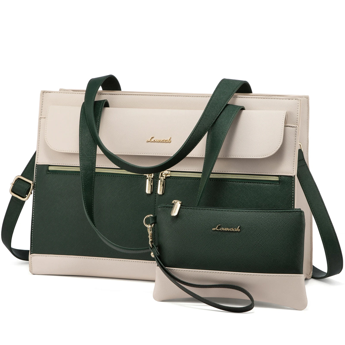 Albeux™ Modern Elegance Business Tote Bag | Multi-Pocket 15.6" Laptop Handbag