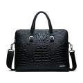 Albeux™ Executive Crocodile-Embossed Briefcase & Wallet Set | Laptop Messenger Bag