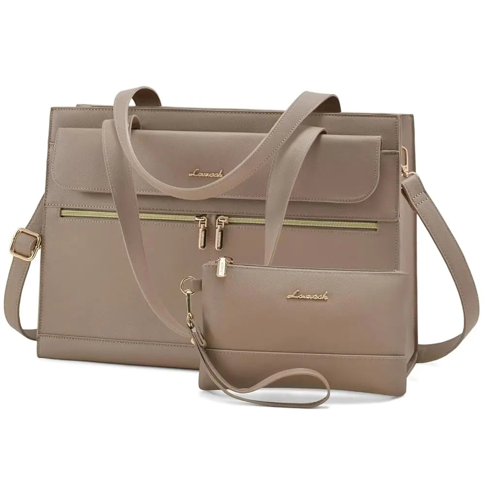 Albeux™ Modern Elegance Business Tote Bag | Multi-Pocket 15.6" Laptop Handbag