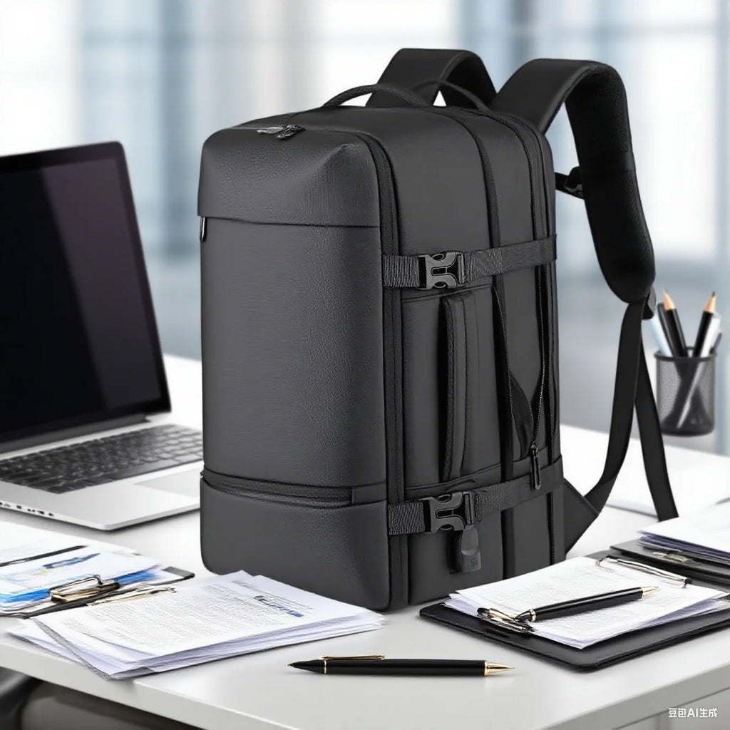 Albeux™ Executive Expandable Commuter Backpack | Waterproof USB Charging Laptop Carry-On