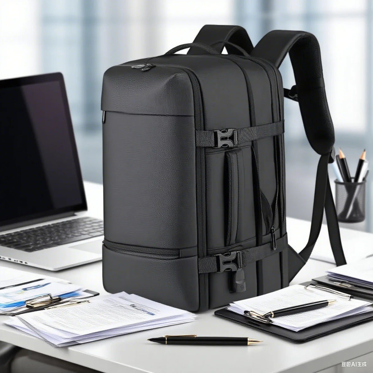 Albeux™ Executive Expandable Commuter Backpack | Waterproof USB Charging Laptop Carry-On