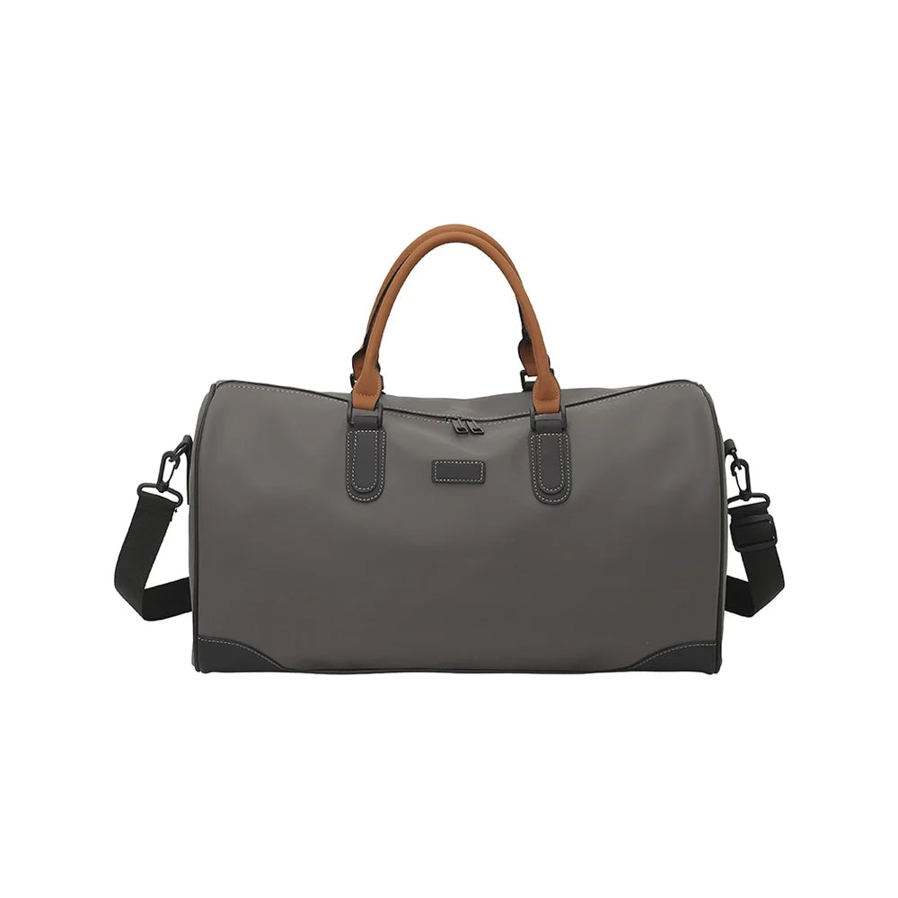 Albeux™ Executive Travel Duffle Bag | Water-Repellent PU Leather Holdall with Shoe Compartment