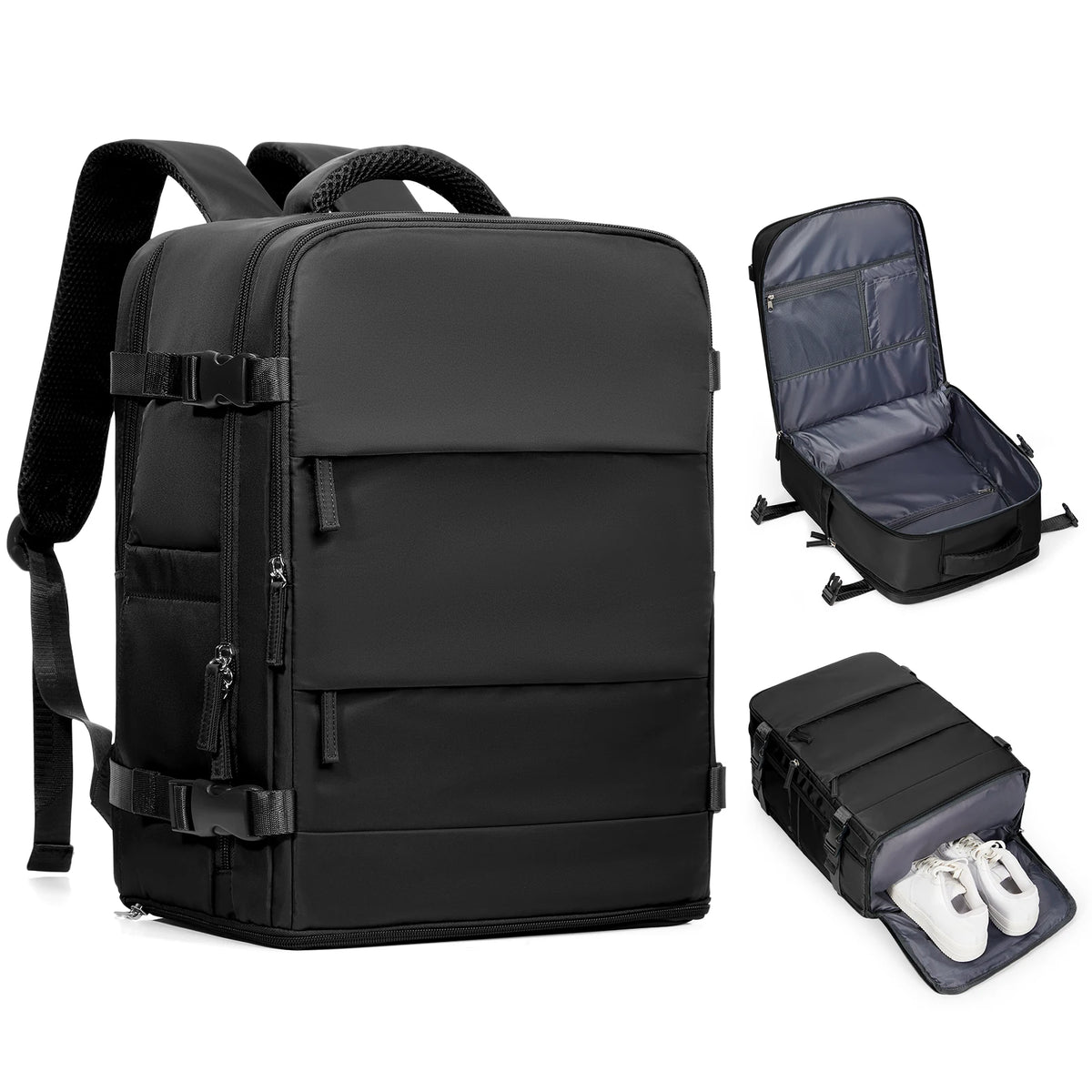 Albeux™ Executive Expandable Commuter Backpack | Waterproof USB Charging Laptop Carry-On