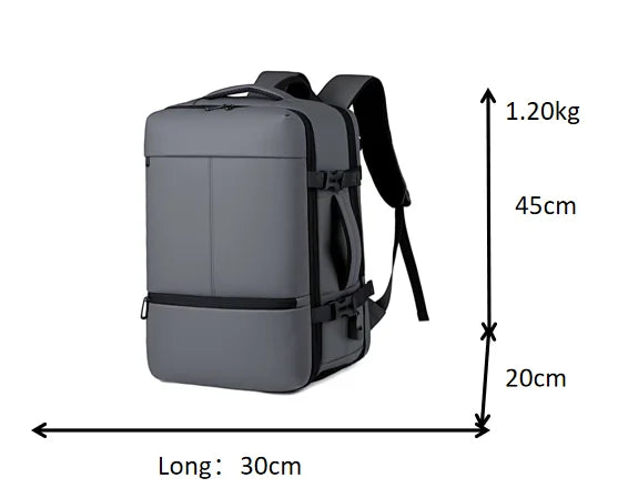 Albeux™ Executive Expandable Commuter Backpack | Waterproof USB Charging Laptop Carry-On