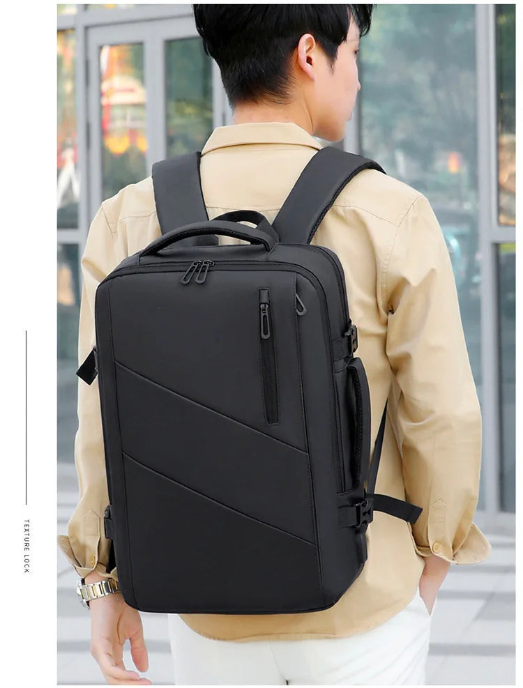 Albeux™ Modern Minimalist Commuter Backpack | Waterproof USB Laptop Bag