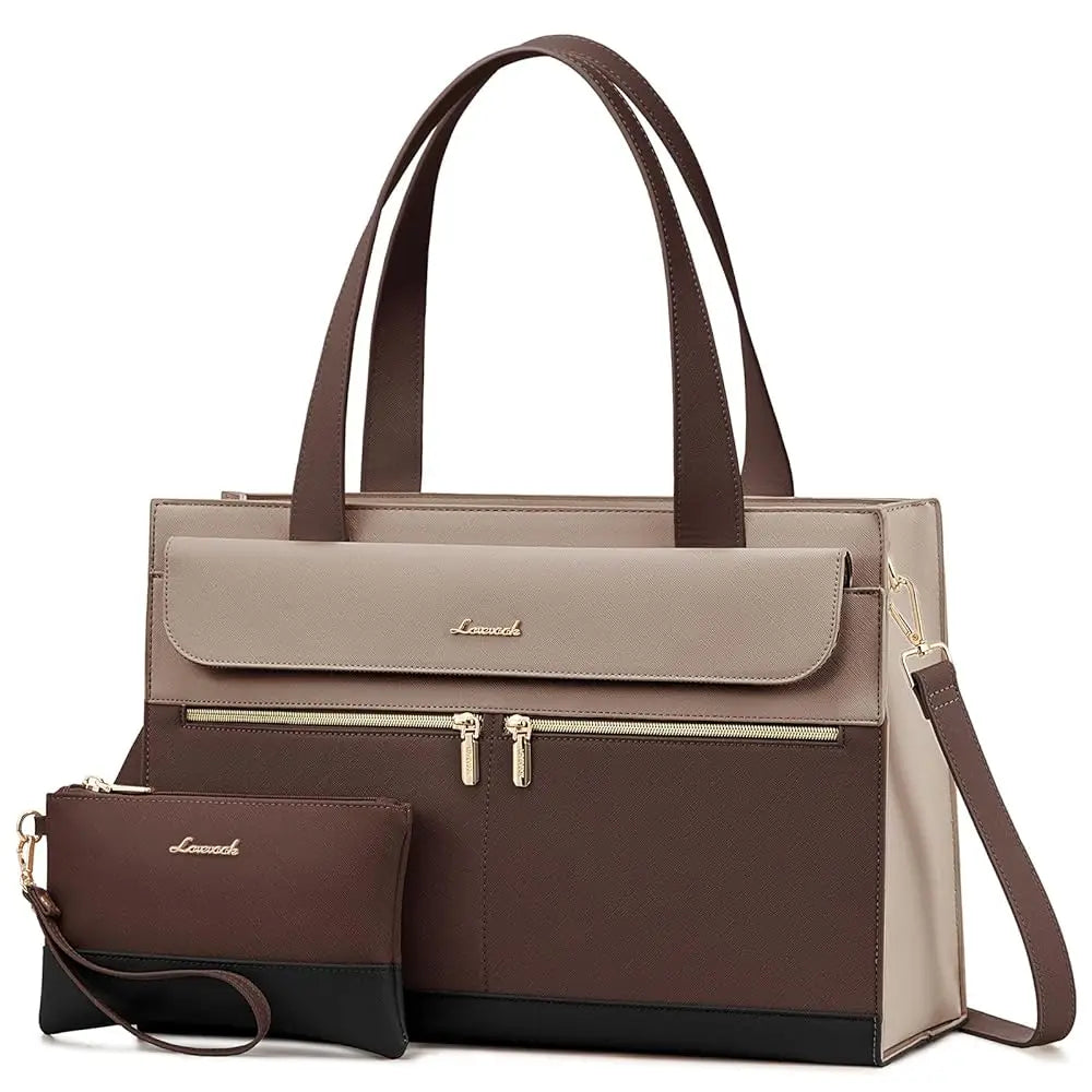 Albeux™ Modern Elegance Business Tote Bag | Multi-Pocket 15.6" Laptop Handbag