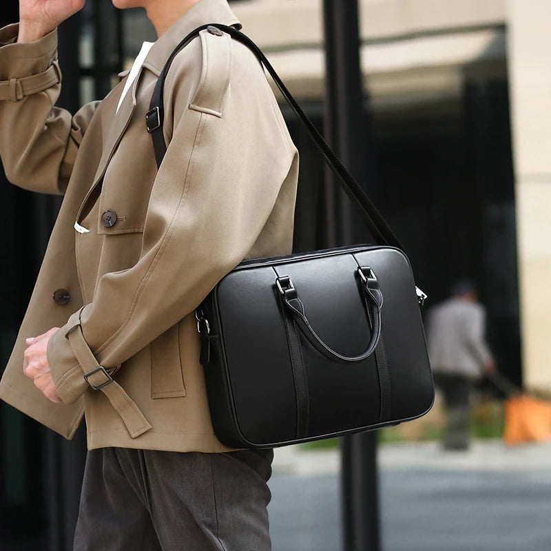 Albeux™ Executive Genuine Leather Briefcase | 15-Inch Laptop Business Messenger Bag