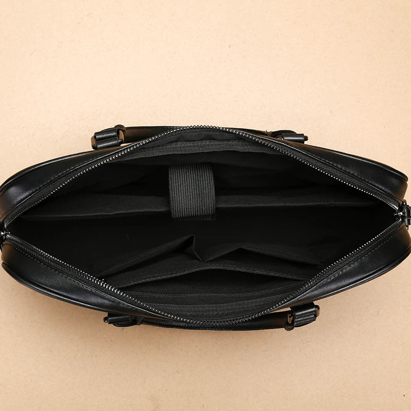 Albeux™ Executive Genuine Leather Briefcase | 15-Inch Laptop Business Messenger Bag