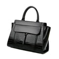 Albeux™ Modern Luxe Crocodile Pattern Satchel | Designer Leather Crossbody Handbag