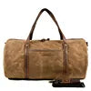 Albeux™ Heritage Waxed Canvas & Cowhide Leather Duffle Bag | Vintage Travel Holdall
