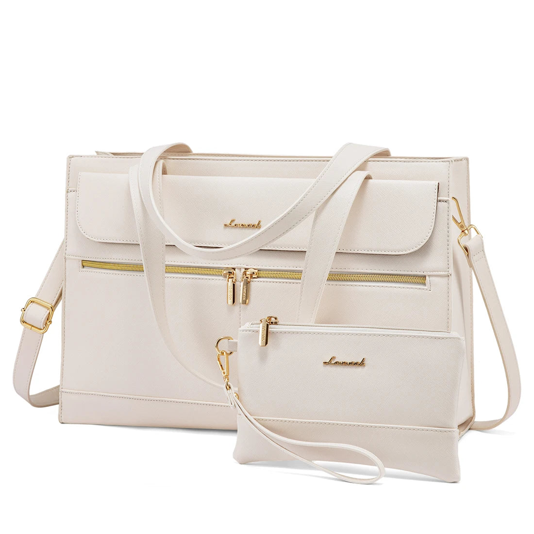 Albeux™ Modern Elegance Business Tote Bag | Multi-Pocket 15.6" Laptop Handbag