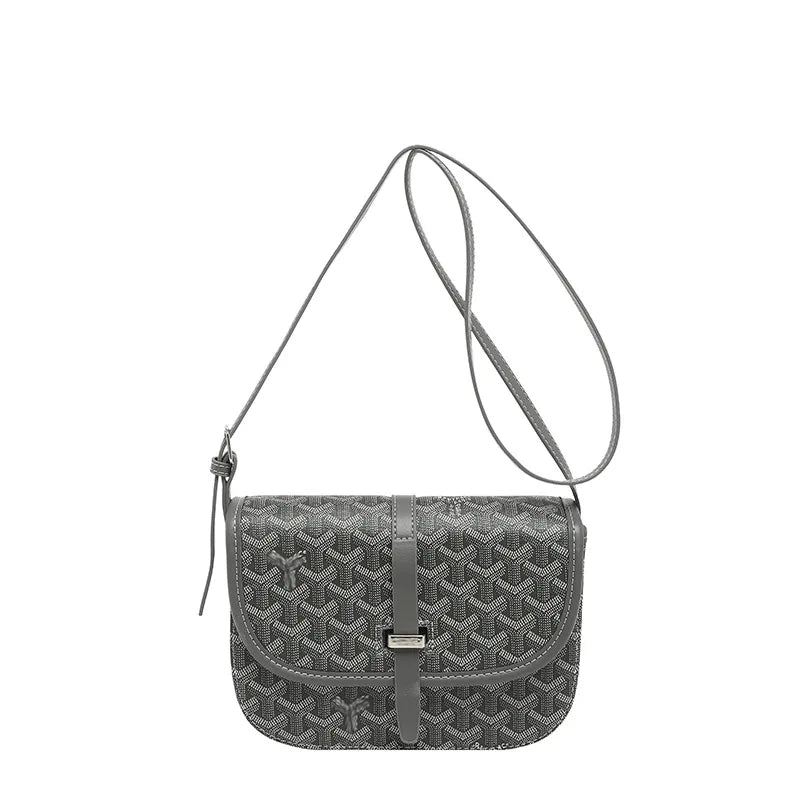 Parisian Printed Crossbody Bag | Classic Saddle Shoulder Bag