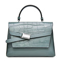 Albeux™ Executive Envelope Flap Leather Handbag | Modern Crocodile-Embossed Crossbody