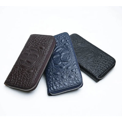 Albeux™ Executive Crocodile-Embossed Briefcase & Wallet Set | Laptop Messenger Bag