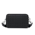 Albeux™ Modern Lattice PU Leather Crossbody | Compact Executive Shoulder Bag