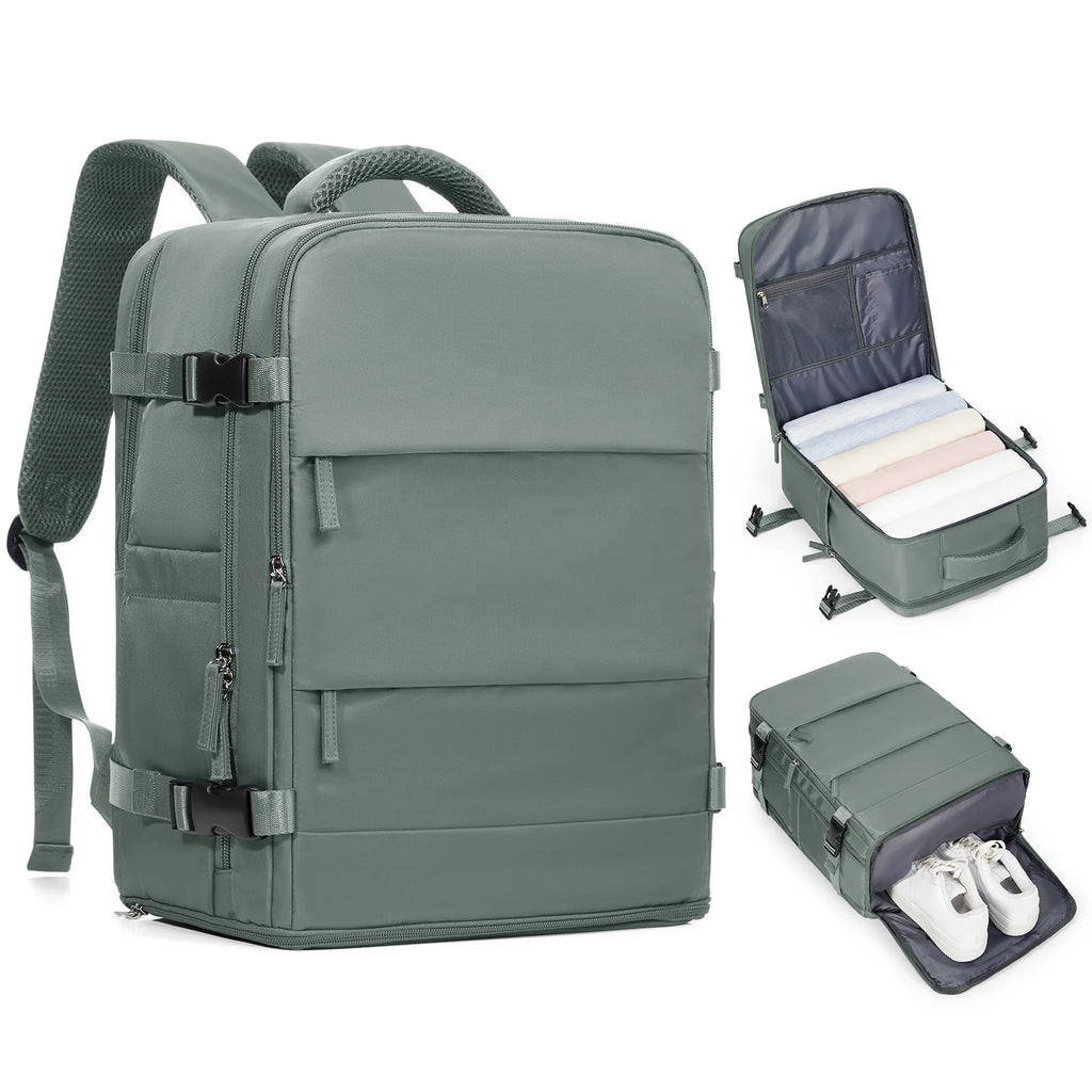 Albeux™ Executive Expandable Commuter Backpack | Waterproof USB Charging Laptop Carry-On