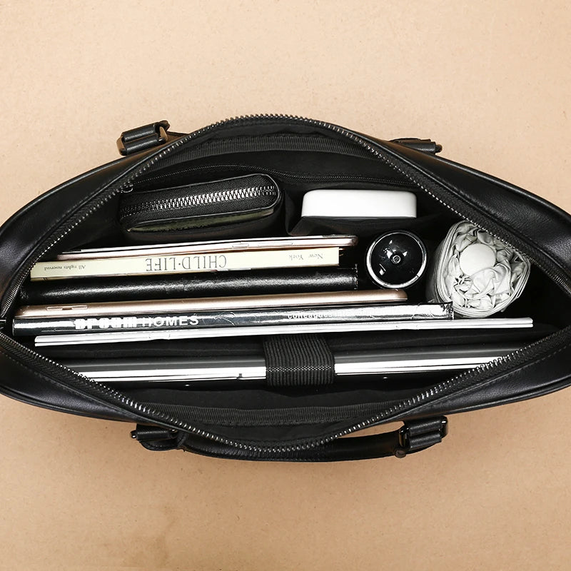 Albeux™ Executive Genuine Leather Briefcase | 15-Inch Laptop Business Messenger Bag