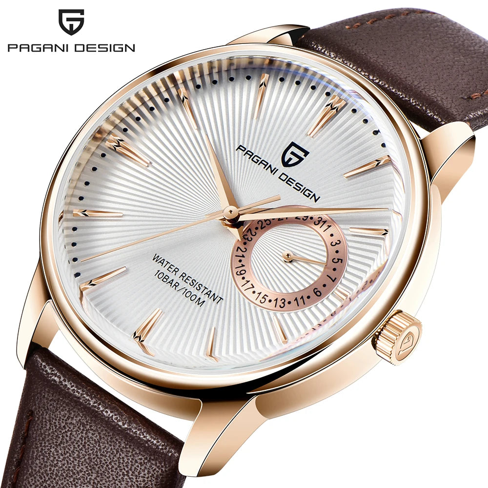 Pagani  Design  PD-1654  |  Men's Genuine Leather Chronograph Watch