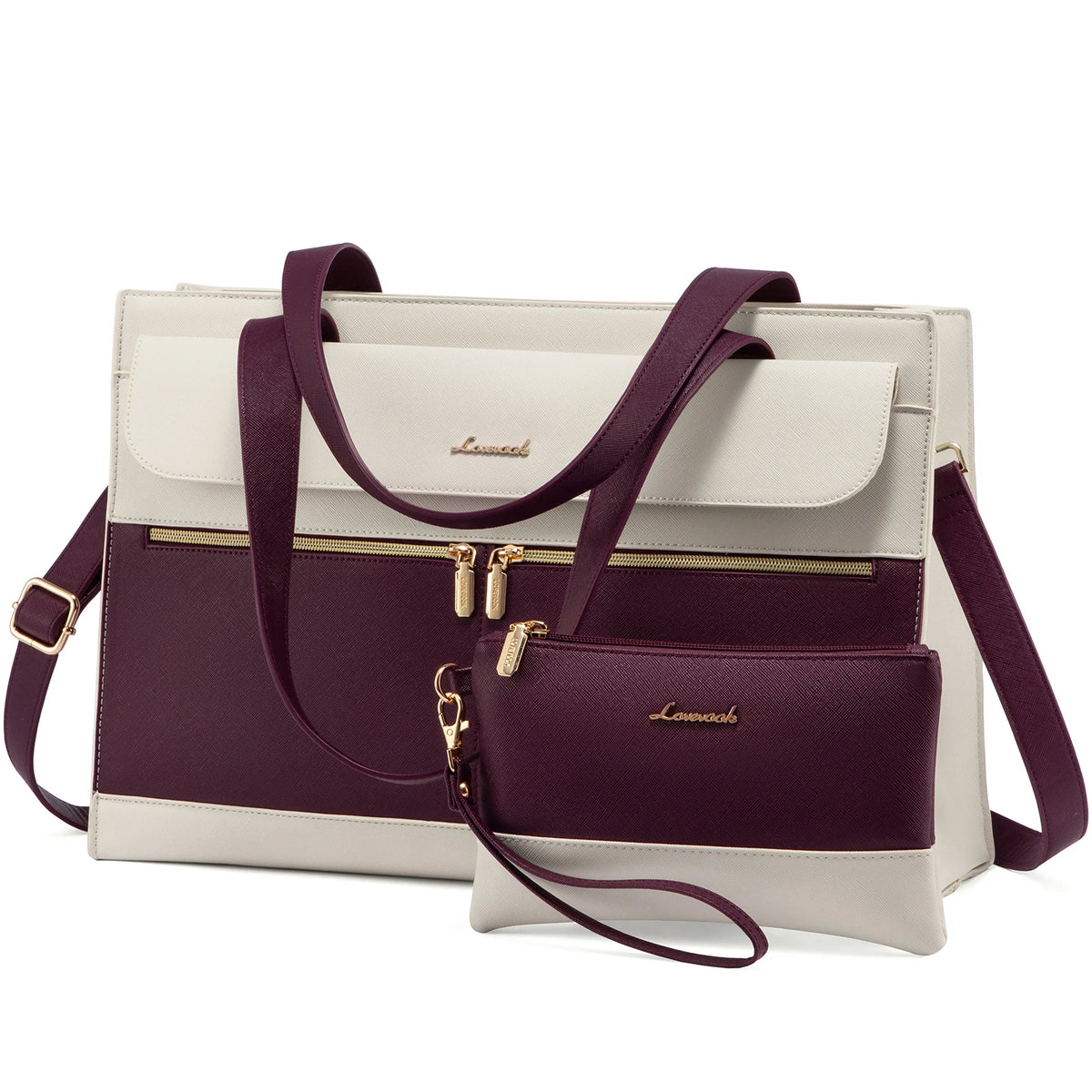 Albeux™ Modern Elegance Business Tote Bag | Multi-Pocket 15.6" Laptop Handbag