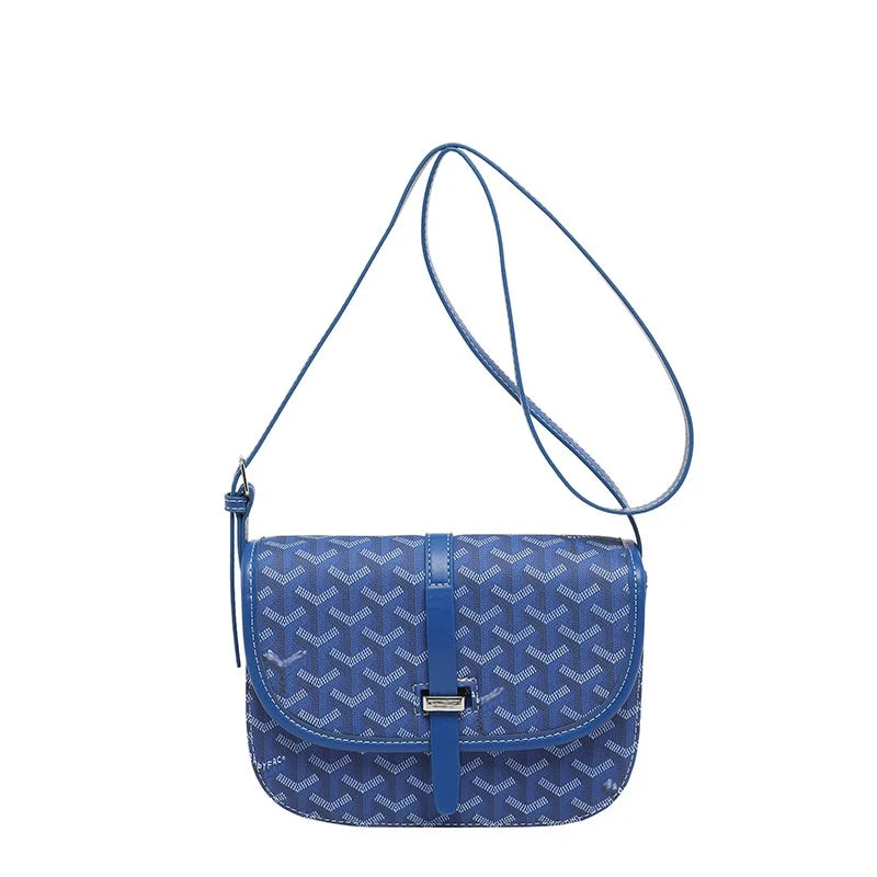 Albeux™ Parisian Printed Crossbody Bag | Classic Saddle Shoulder Bag