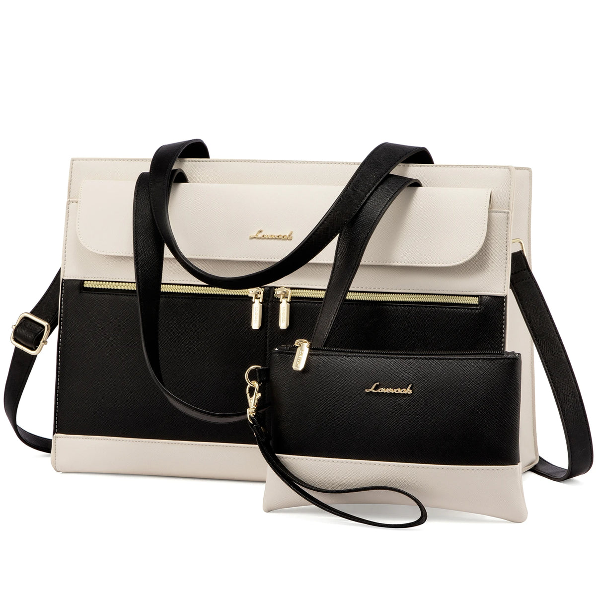 Albeux™ Modern Elegance Business Tote Bag | Multi-Pocket 15.6" Laptop Handbag