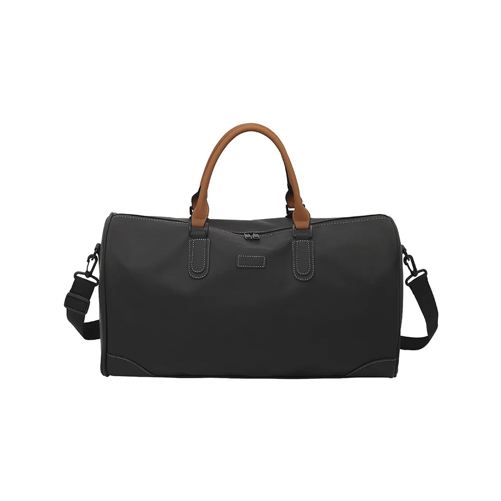Albeux™ Executive Travel Duffle Bag | Water-Repellent PU Leather Holdall with Shoe Compartment