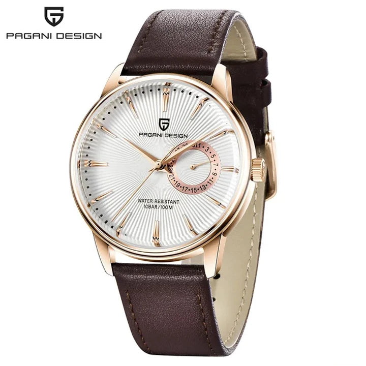 Pagani  Design  PD-1654  |  Men's Genuine Leather Chronograph Watch
