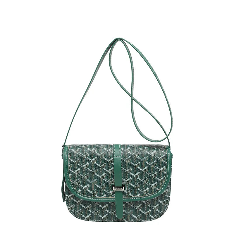 Parisian Printed Crossbody Bag | Classic Saddle Shoulder Bag