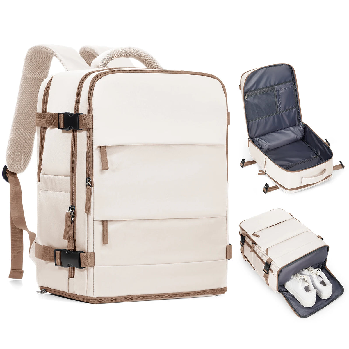 Albeux™ Executive Expandable Commuter Backpack | Waterproof USB Charging Laptop Carry-On