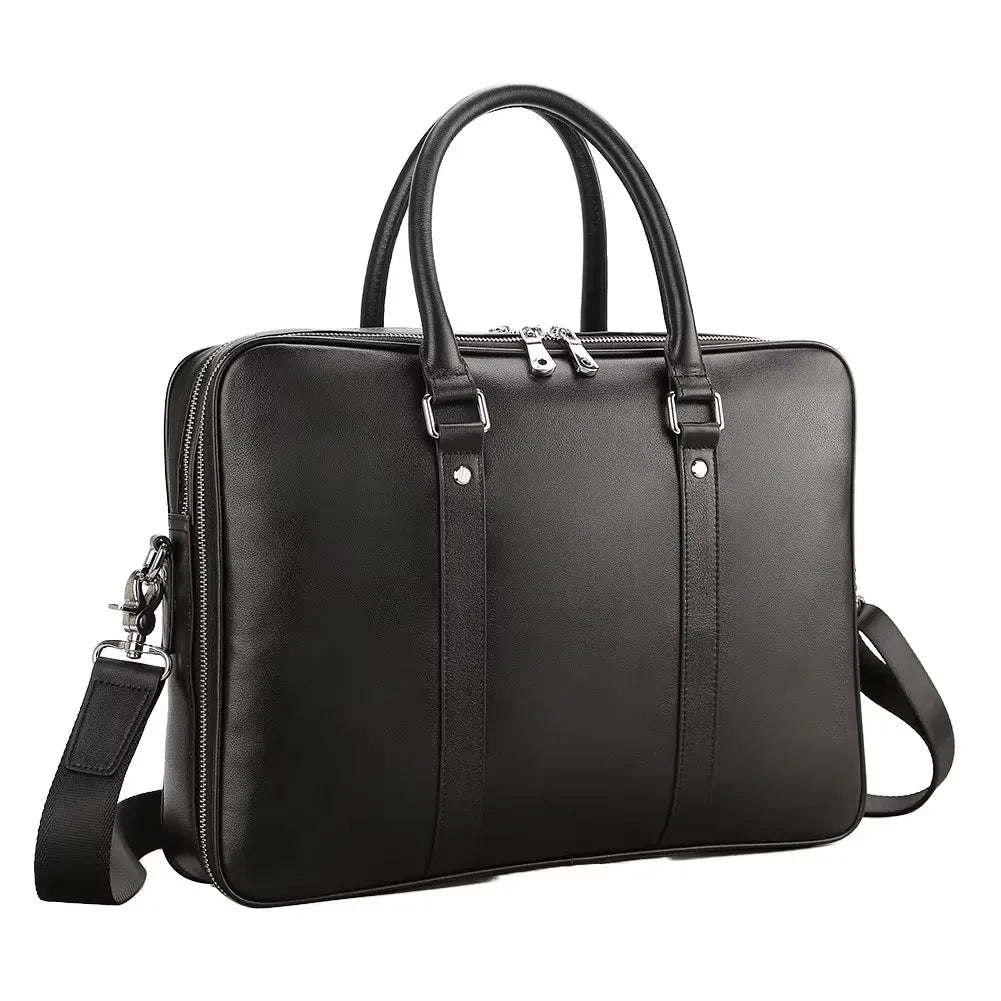 Albeux™ Executive Genuine Leather Briefcase | 15-Inch Laptop Business Messenger Bag