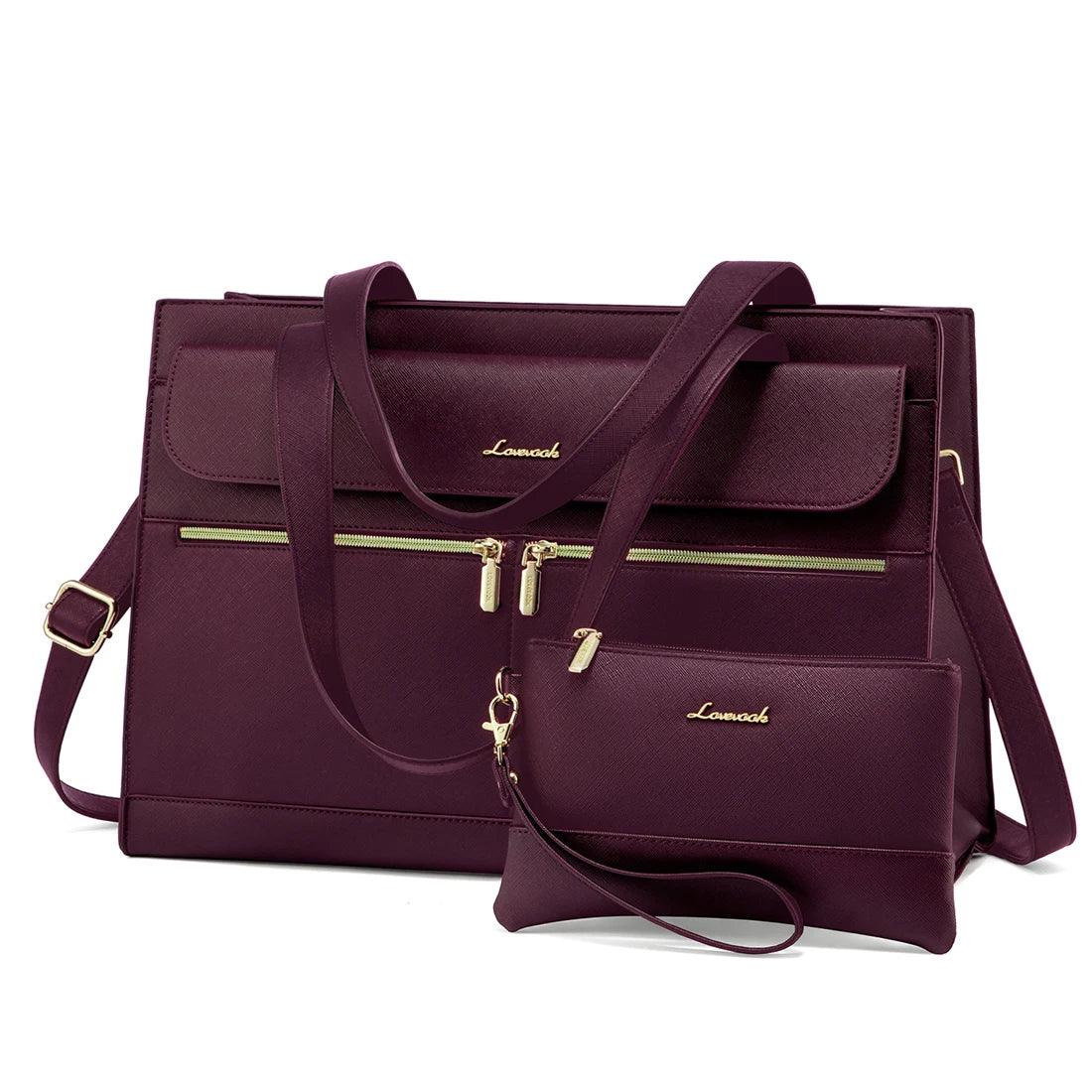 Albeux™ Modern Elegance Business Tote Bag | Multi-Pocket 15.6" Laptop Handbag