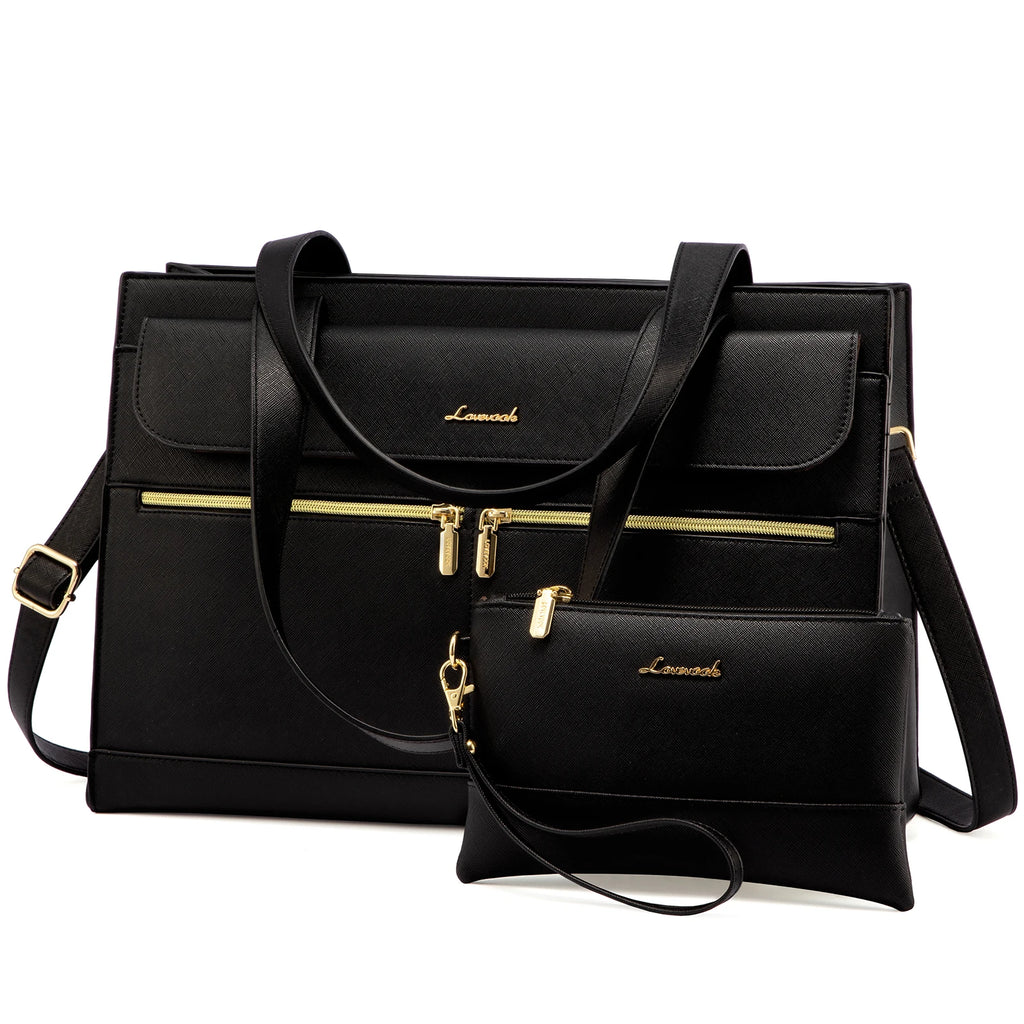 Albeux™ Modern Elegance Business Tote Bag | Multi-Pocket 15.6" Laptop Handbag