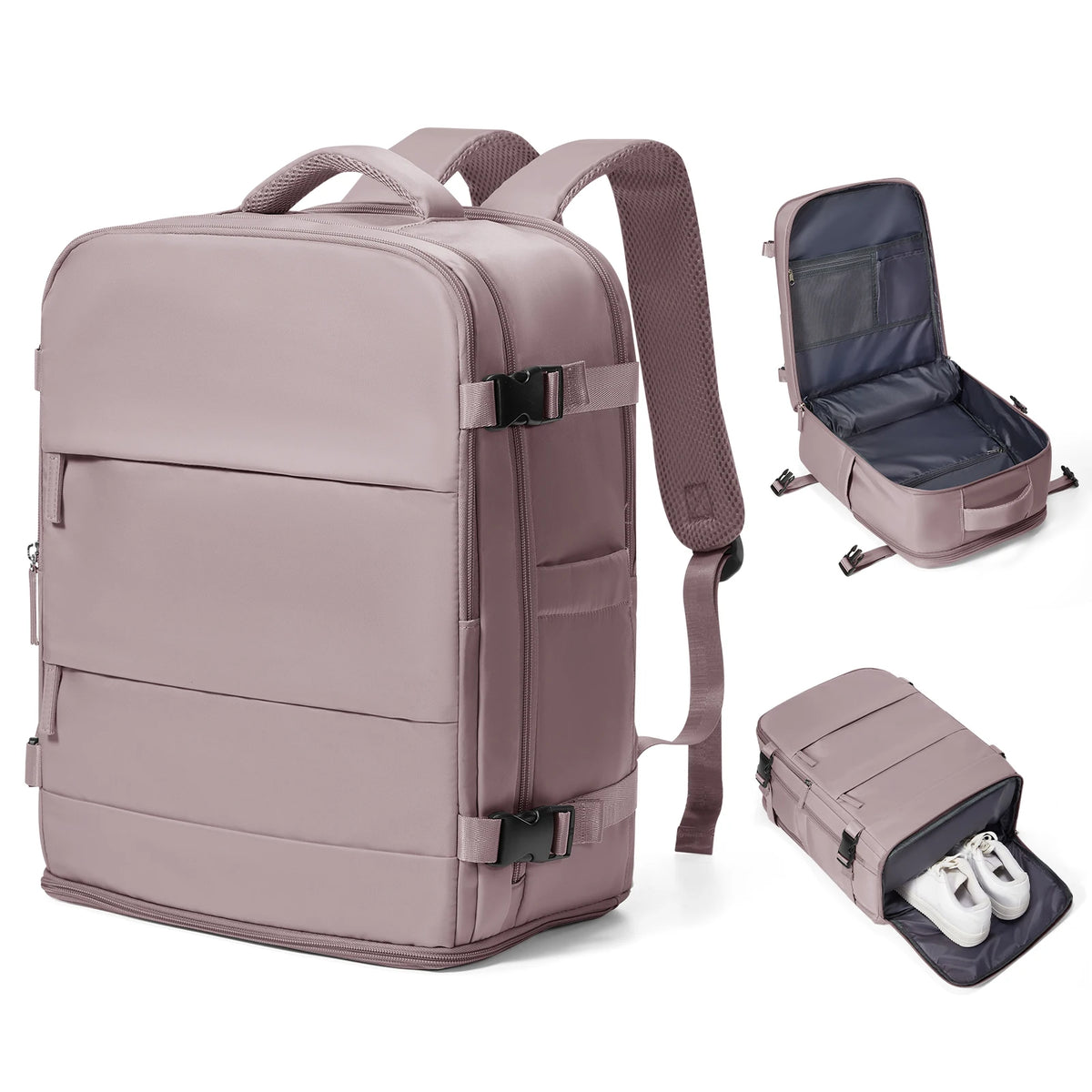 Albeux™ Executive Expandable Commuter Backpack | Waterproof USB Charging Laptop Carry-On