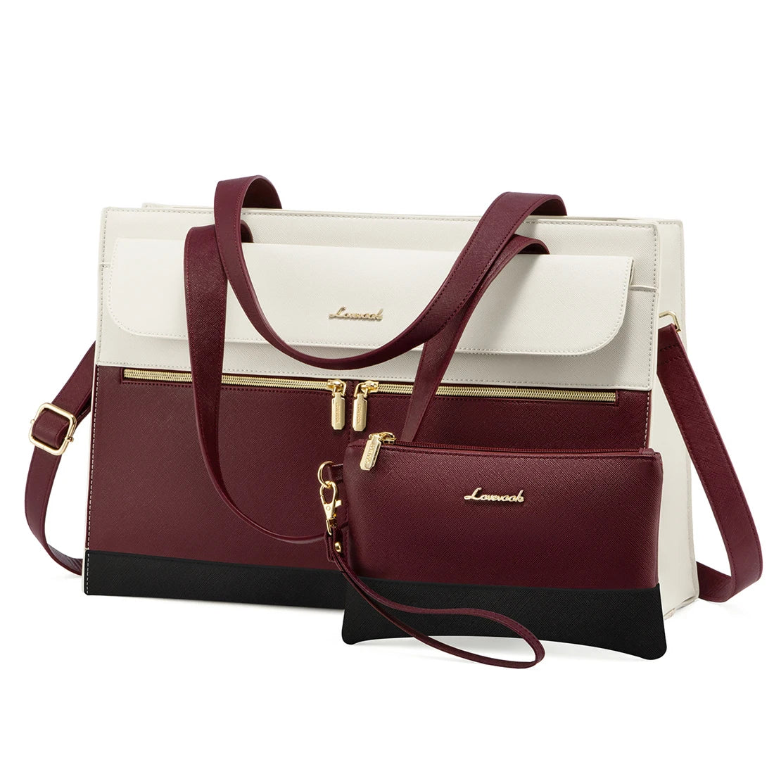 Albeux™ Modern Elegance Business Tote Bag | Multi-Pocket 15.6" Laptop Handbag